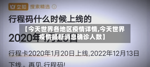 【今天世界各地区疫情详情,今天世界疫情最新消息确诊人数】-第2张图片