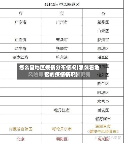 怎么查地区疫情分布情况(怎么看地区的疫情情况)-第2张图片