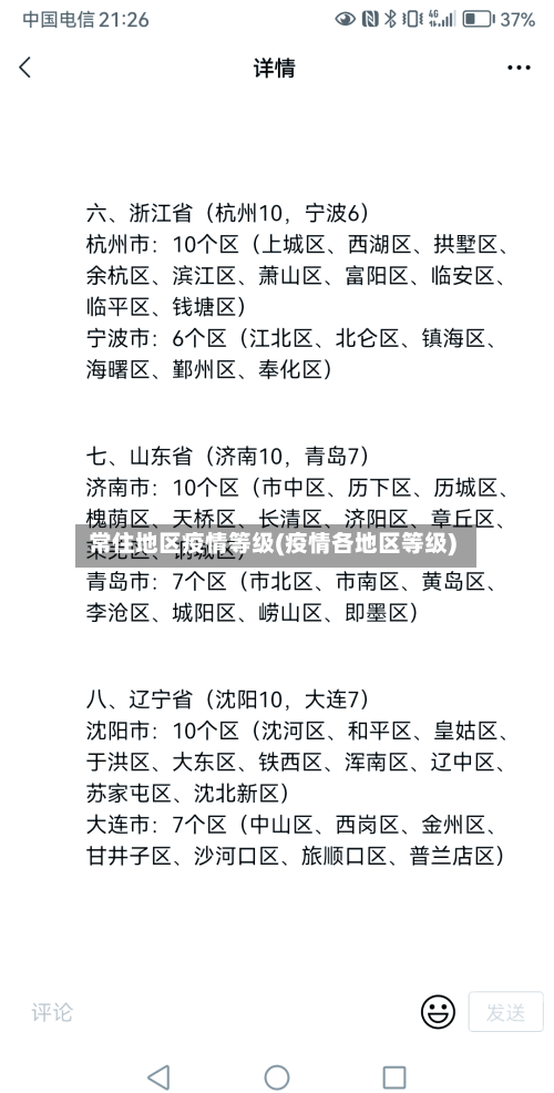 常住地区疫情等级(疫情各地区等级)-第2张图片