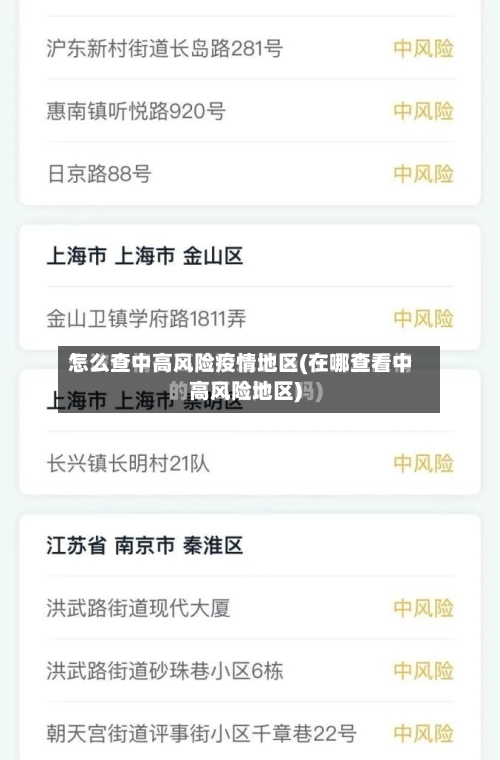 怎么查中高风险疫情地区(在哪查看中高风险地区)-第2张图片