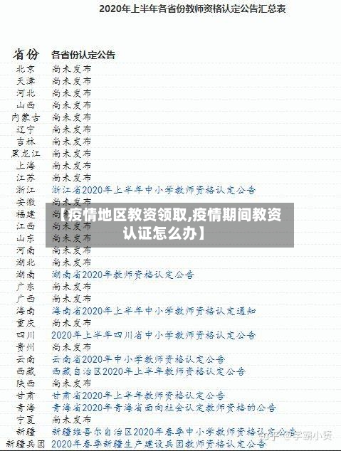 【疫情地区教资领取,疫情期间教资认证怎么办】