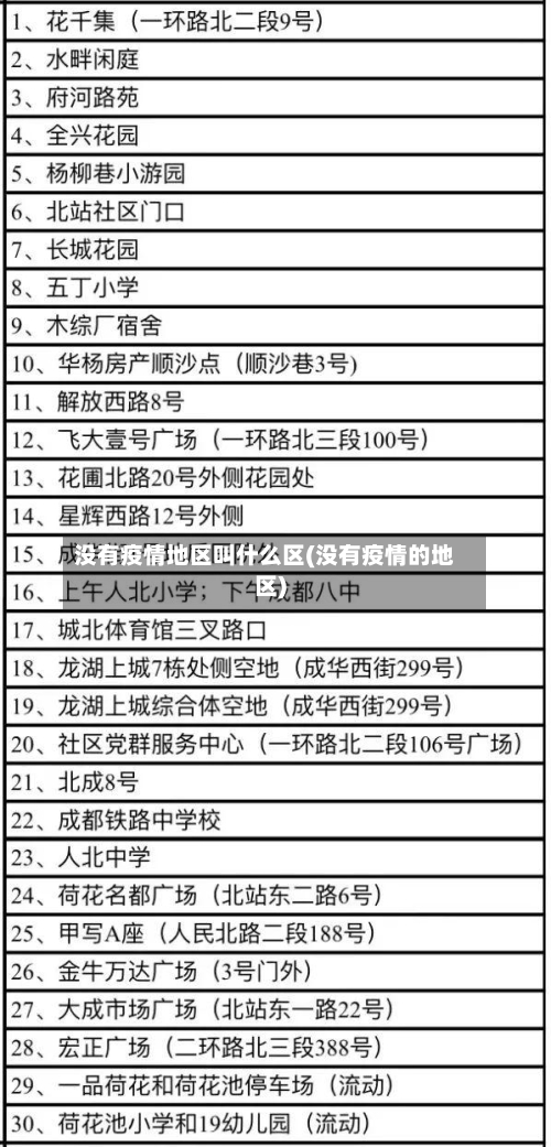 没有疫情地区叫什么区(没有疫情的地区)